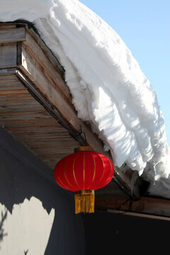 雪鄉(xiāng) 雙峰林場 春節(jié) 紅燈 燈