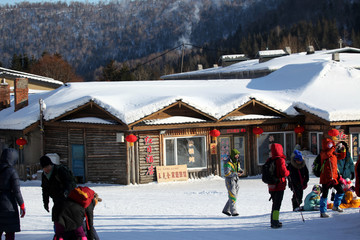 雪鄉(xiāng) 雙峰林場 春節(jié) 紅燈 燈