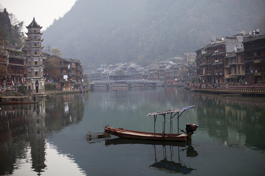 鳳凰古城 湘西 著名景點(diǎn) 冬天