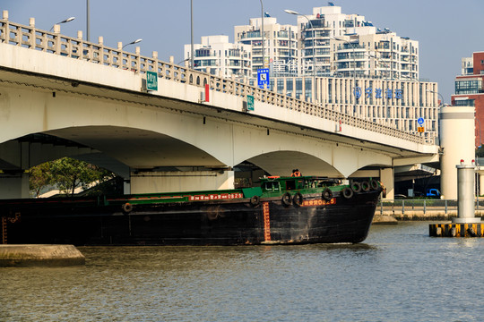 沙船過橋 姚江 三江口