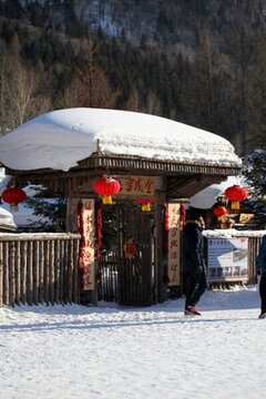 雪鄉(xiāng) 雙峰林場 春節(jié) 紅燈 燈