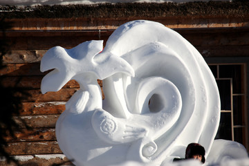 雪雕 雕塑 雪鄉(xiāng)