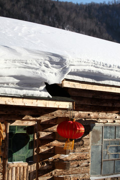 雪鄉(xiāng) 雙峰林場 春節(jié) 紅燈 燈