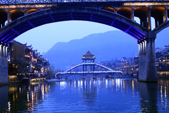 鳳凰古城 夜景 湘西 著名景點