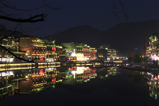 鳳凰古城 夜景 湘西 著名景點(diǎn)