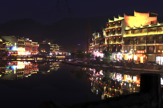 鳳凰古城 夜景 湘西 著名景點(diǎn)