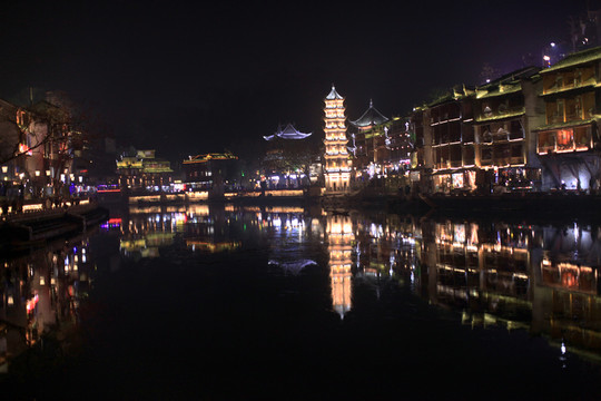 鳳凰古城 夜景 湘西 著名景點