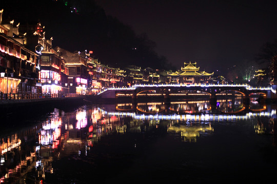 鳳凰古城 湘西 著名景點(diǎn) 冬天