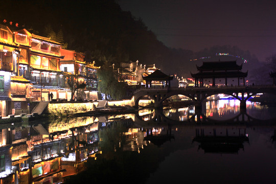 鳳凰古城 湘西 著名景點(diǎn) 冬天