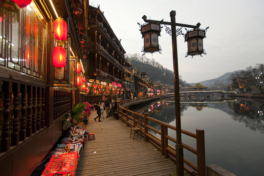 鳳凰古城 夜景 湘西 著名景點(diǎn)
