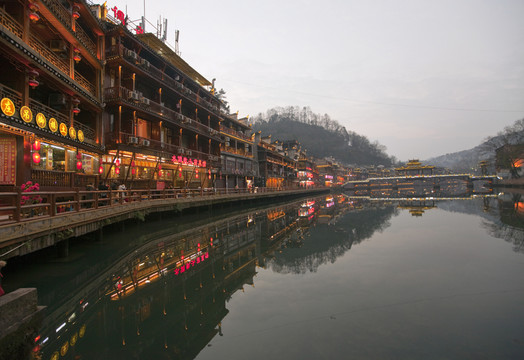 鳳凰古城 夜景 湘西 著名景點(diǎn)