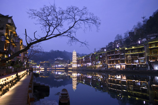 鳳凰古城 夜景 湘西 著名景點