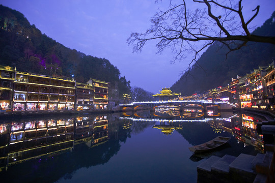 鳳凰古城 夜景 湘西 著名景點