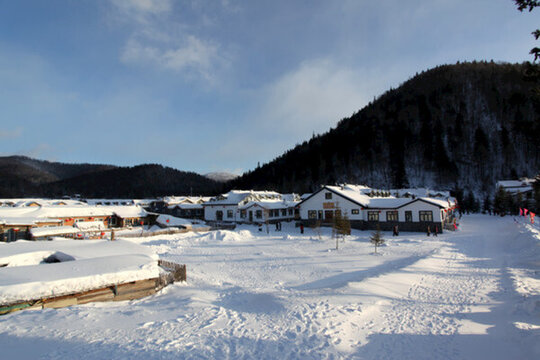 雪鄉(xiāng) 雙峰林場 東北民居 白雪