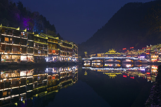 鳳凰古城 夜景 湘西 著名景點