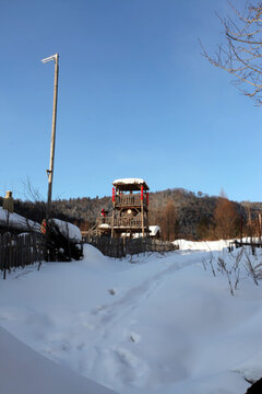 雪鄉(xiāng) 雙峰林場 東北民居 瞭望