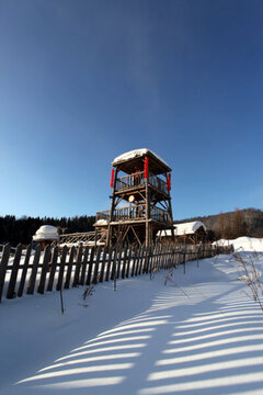 雪鄉(xiāng) 雙峰林場 東北民居