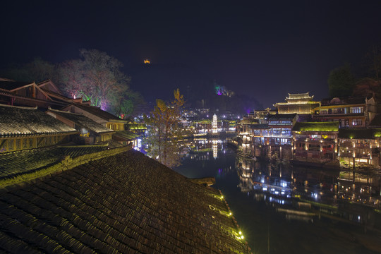 鳳凰古城 夜景 湘西 著名景點(diǎn)