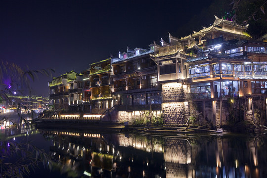 鳳凰古城 夜景 湘西 著名景點(diǎn)