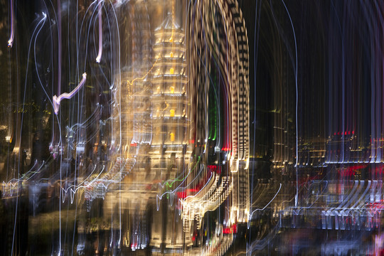 鳳凰古城 夜景 湘西 著名景點(diǎn)