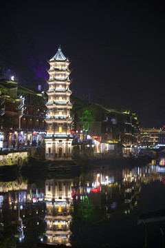 鳳凰古城 夜景 湘西 著名景點