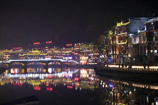 鳳凰古城 夜景 湘西 著名景點(diǎn)