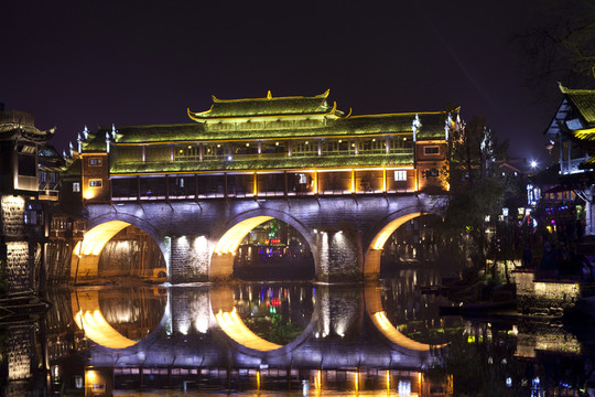 鳳凰古城 夜景 湘西 著名景點(diǎn)