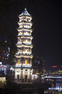 鳳凰古城 夜景 湘西 著名景點(diǎn)