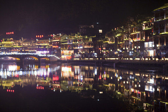 鳳凰古城 夜景 湘西 著名景點(diǎn)