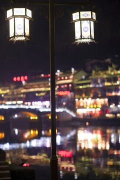鳳凰古城 夜景 湘西 著名景點(diǎn)