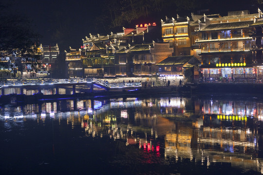 鳳凰古城 夜景 湘西 著名景點