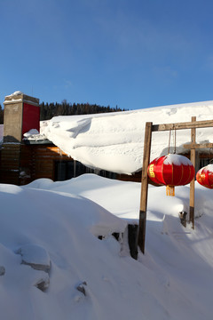 雪鄉(xiāng) 雙峰林場(chǎng) 春節(jié) 紅燈 燈