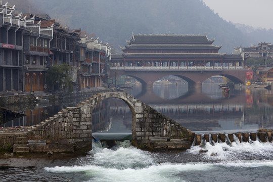 鳳凰古城 湘西 著名景點 冬天