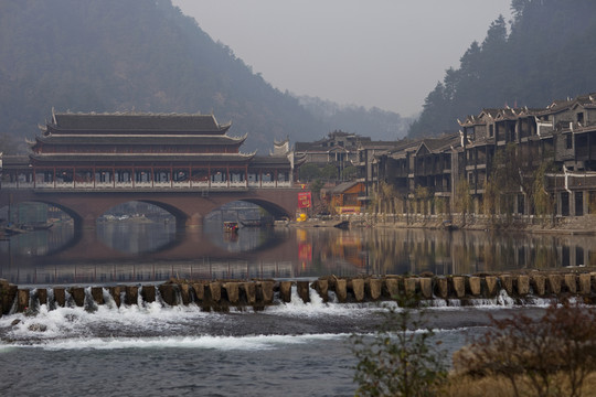 鳳凰古城 湘西 著名景點 冬天