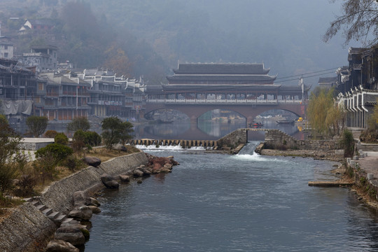 鳳凰古城 湘西 著名景點 冬天