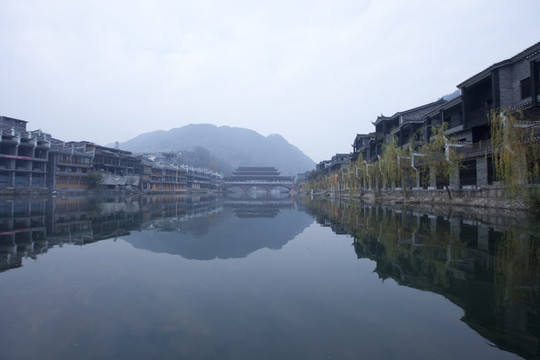 鳳凰古城 湘西 著名景點 冬天