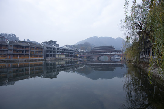 鳳凰古城 湘西 著名景點 冬天