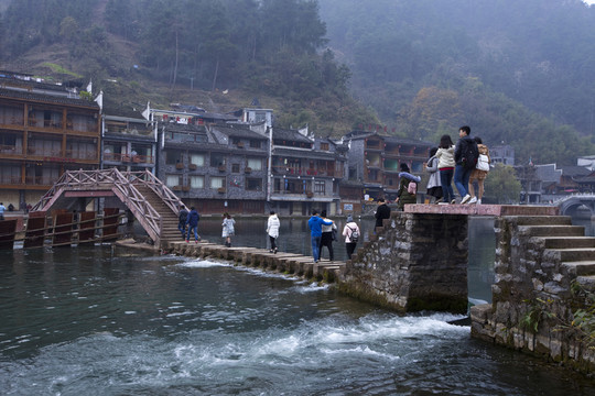 鳳凰古城 湘西 著名景點(diǎn) 冬天