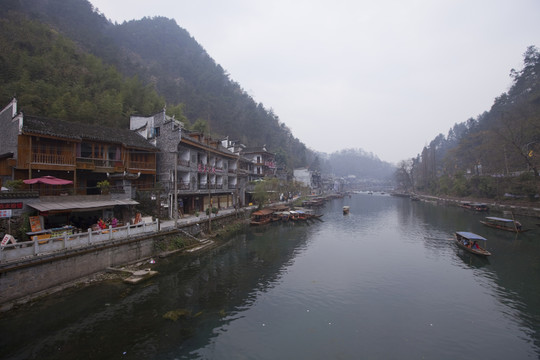 鳳凰古城 湘西 著名景點 冬天