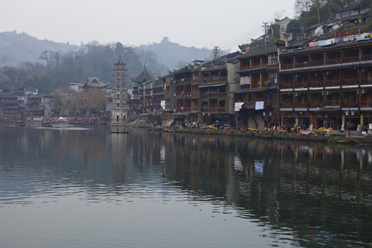 鳳凰古城 湘西 著名景點(diǎn) 冬天