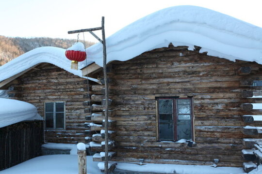 雪鄉(xiāng) 雙峰林場 春節(jié) 紅燈 燈