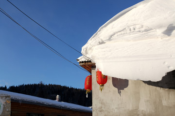雪鄉(xiāng) 雙峰林場(chǎng) 春節(jié) 紅燈 燈