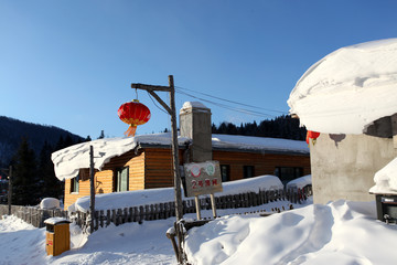 雪鄉(xiāng) 雙峰林場 春節(jié) 紅燈 燈