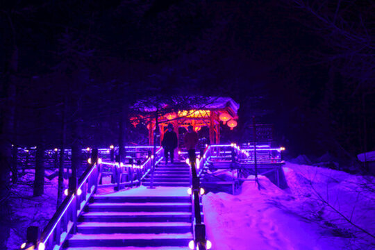 雪鄉(xiāng) 小屋 夜景 風(fēng)景 雪景