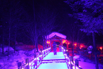 雪鄉(xiāng) 雙峰林場(chǎng) 春節(jié) 紅燈 燈