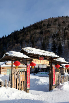 雪鄉(xiāng) 雙峰林場(chǎng) 春節(jié) 紅燈 燈
