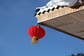 雪鄉(xiāng) 雙峰林場 春節(jié) 紅燈 燈