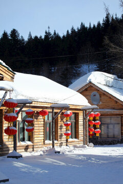 雪鄉(xiāng) 雙峰林場(chǎng) 春節(jié)