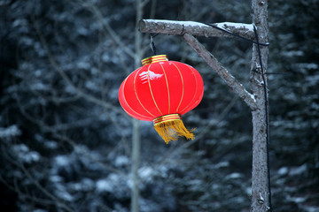雪鄉(xiāng) 雙峰林場(chǎng) 春節(jié) 紅燈 燈