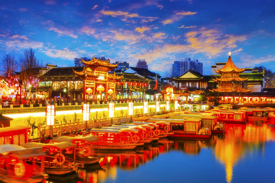 南京秦淮河夜景